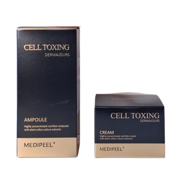ετ σύσφιξης Medi-Peel Cell Toxing Dermajours με κρέμα και αμπούλα για ενίσχυση ελαστικότητας και πυκνότητας επιδερμίδας