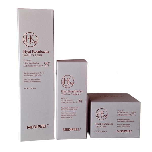 Σετ περιποίησης Medi-Peel Hyal Kombucha Tea-Tox με τόνερ, ampoule και κρέμα για ενυδάτωση και αντιοξειδωτική φροντίδα